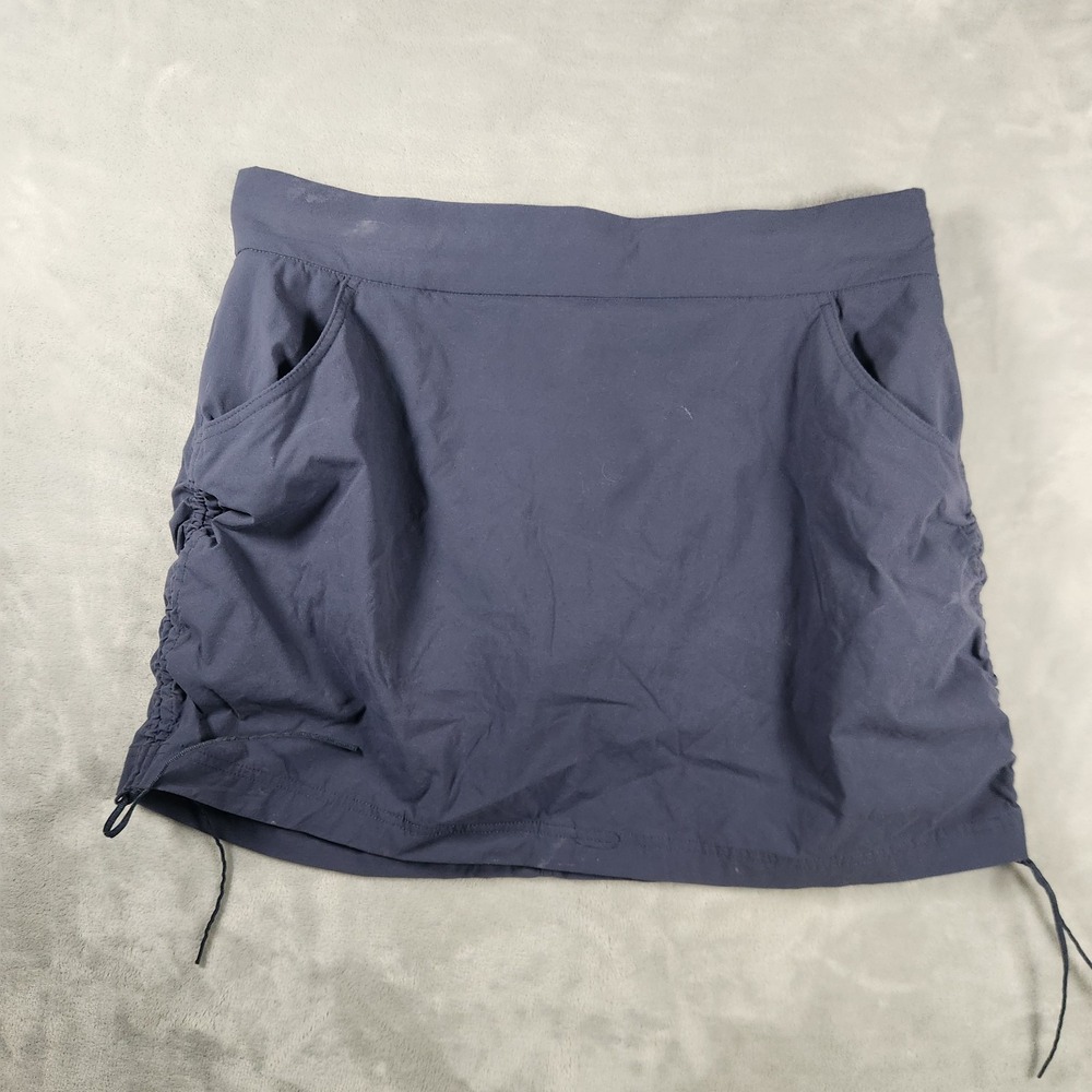 Columbia Blue Gray Cinch Side Active Skort L Hiking Golf Athleisure Skirt XK3835